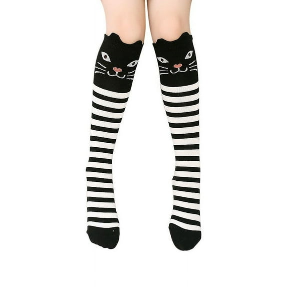 Girls Knee High Long Socks Cartoon Animal Cotton Cute Funny Tall Boot Socks for Child Kids