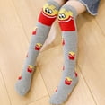 thumbnail image 1 of Girls Knee High Socks Long Socks Cute Cartoon Food-Themed Cotton Funny Tall Boot Stockings Socks for Child Kids for 3-8 Year, 1/6 Pairs, 1 of 9