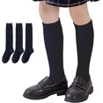 thumbnail image 1 of Girls Knee High Socks Seamless Cotton School Uniform Socks Kids Boy Over the Calf Socks 3/5 Pack, 1 of 1