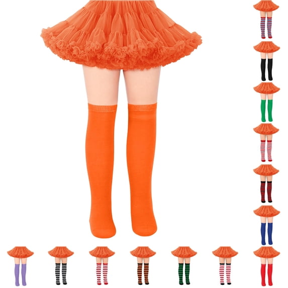 Girls Knee High Socks Soft Boys Girls Long Socks Tube Socks for Kids Halloween Accessories 1 Pair
