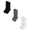 thumbnail image 1 of Kids Girls Knee High Socks Stripes Socks Solid Color Cotton Comfy Crew Socks Long Toddler Socks Sport Soccer Team Socks For Girls 3 Pair, 1 of 5