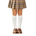 thumbnail image 1 of Girls Knee High Socks, Summer Thin Mesh Breathable Kids Calf Socks, Silk Seamless Toe Long Socks, School Uniform Ribbed Leg Socks for Little & Big Girls, 1 of 8