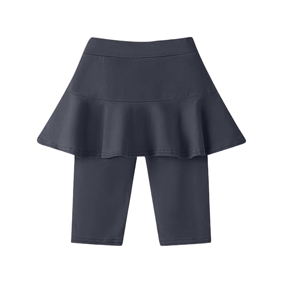 Girls Knee Length Leggings With Skirt Kids Summer Ruffle Skirt Pants Stretchy Athletic Pants For 3 10 Years Outfits for Baby Cat Leggings Winter School for Girls Sweat Pants for Kids Girl Toddler