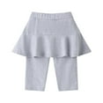 thumbnail image 1 of Girls Knee-Length Leggings with Skirt  Summer Stretchy Athletic Pants for Girl 3-11 Years, 1 of 9