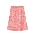 thumbnail image 1 of Girls Knee Length Pleated A-Line Skirt for Kids Rainbow Solid Midi Skirt Red 6-7 Years, 1 of 5