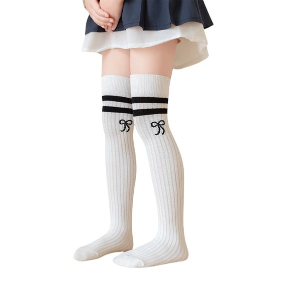 Girls Knee Length Socks Comfortable & Breathable Socks Elastic Over the Knee Socks Comfortable Party Socks for Ages 3 12