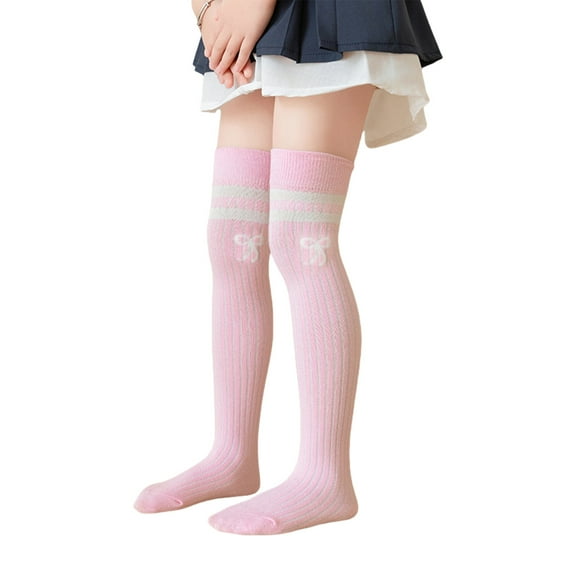 Girls Knee Length Socks Comfortable & Breathable Socks Elastic Over the Knee Socks Comfortable Party Socks for Ages 3 12