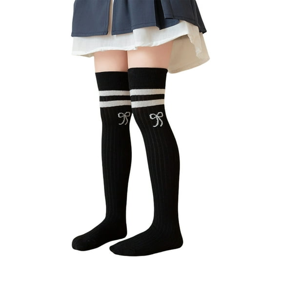 Girls Knee Length Socks Comfortable & Breathable Socks Elastic Over the Knee Socks Comfortable Party Socks for Ages 3 12