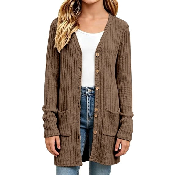 Girls Knit Cardigans, Open Front Lightweight Button down Duster Long ...