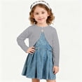 thumbnail image 1 of Girls Knitted Cardigan Sweater Shawl Collar Short Top Outerwear for Autumn Season Comfortable Soft Casual Wear, 1 of 4
