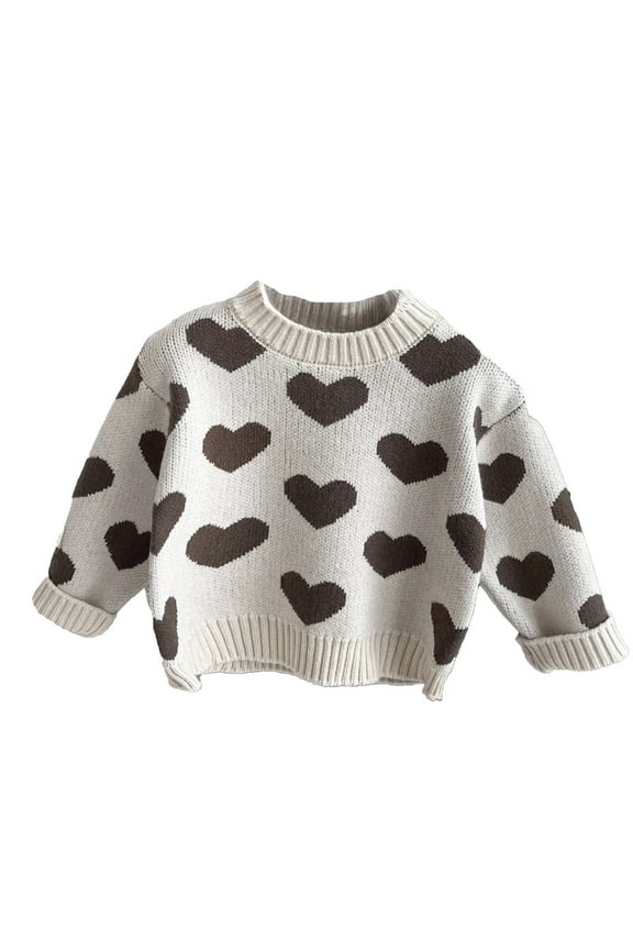 Girls Korean Version Of Winter Foreign Style Sweater 2024 New Male Baby Thick Knit Autumn Warm Top