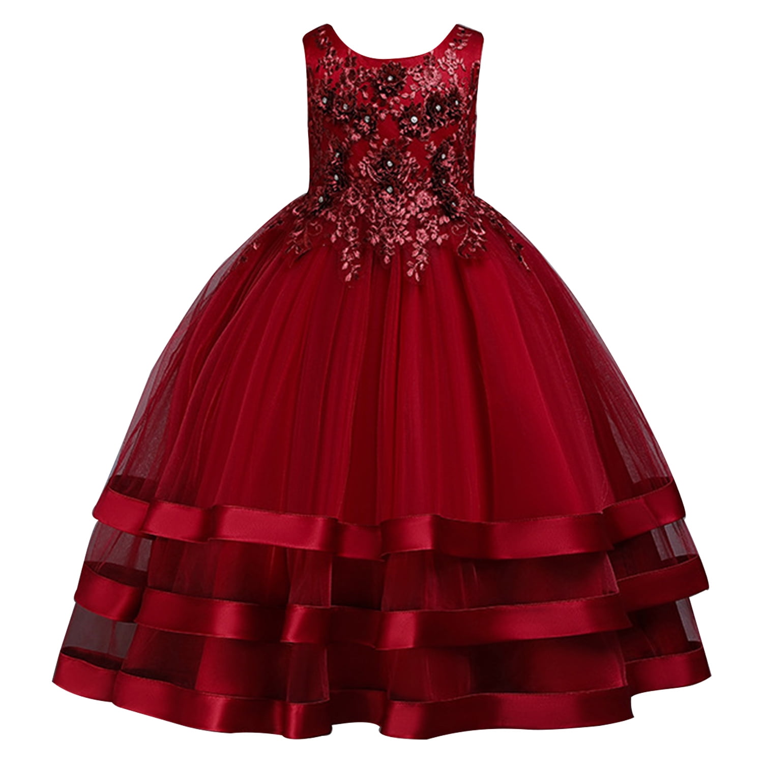 Amazon.com: PLwedding Lace Flower Girls Dresses Girls First Communion Dress  Princess Wedding (Size 2, Ivory): Clothing, Shoes & Jewelry