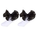 thumbnail image 1 of Girls Lace Ruffle Dress Socks Cute Princess Socks Stretch Soft Socks for School Party Holiday 6M-10Y, 1 of 4