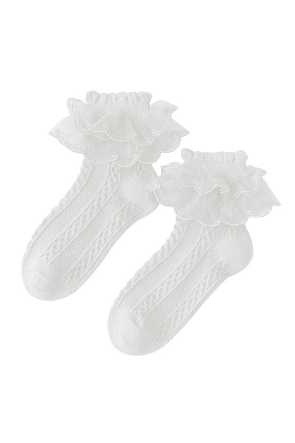 Girls Lace Stockings Thin Breathable Comfortable Dance Socks for Kids Spring Autumn Casual Wear