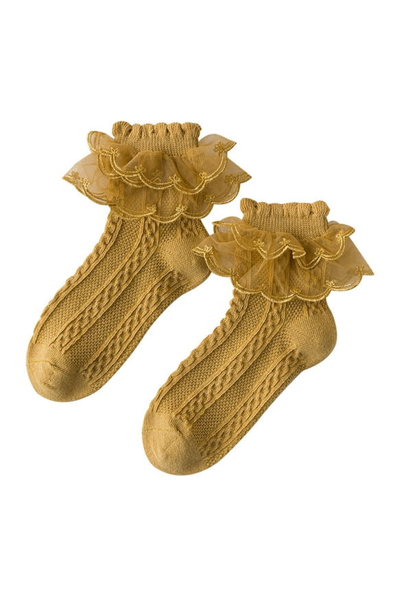 Girls Lace Stockings Thin Breathable Comfortable Dance Socks for Kids Spring Autumn Casual Wear