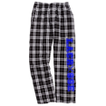 thumbnail image 1 of Girls Lacrosse Black and White Flannel Pants (Royal Blue, Youth Medium 10/12), 1 of 2