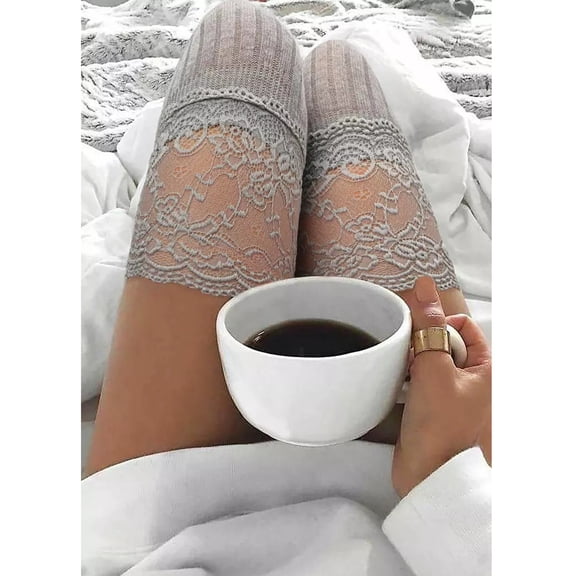 Girls Ladies Women Keep Warm Thigh High Over The Knee Socks Long Stockings Knit Warm Stockings Sleep Stockings Tops And Tights Garter Set The Thighs Leg Fishnets Garter Belt Nylons Big Hole Fishnet