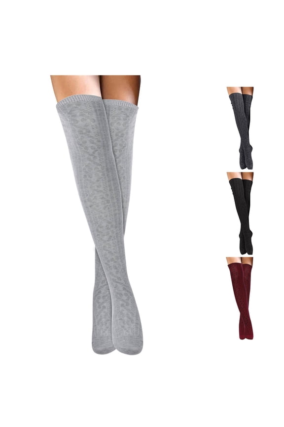 Girls Ladies Women Keep Warm Thigh High Over The Knee Socks Long Stockings Lace Knit Warm Stockings Fishnets for Women Small High Garter Belt Dressy Tights for Women Neg Gear Indestructible Nylons in