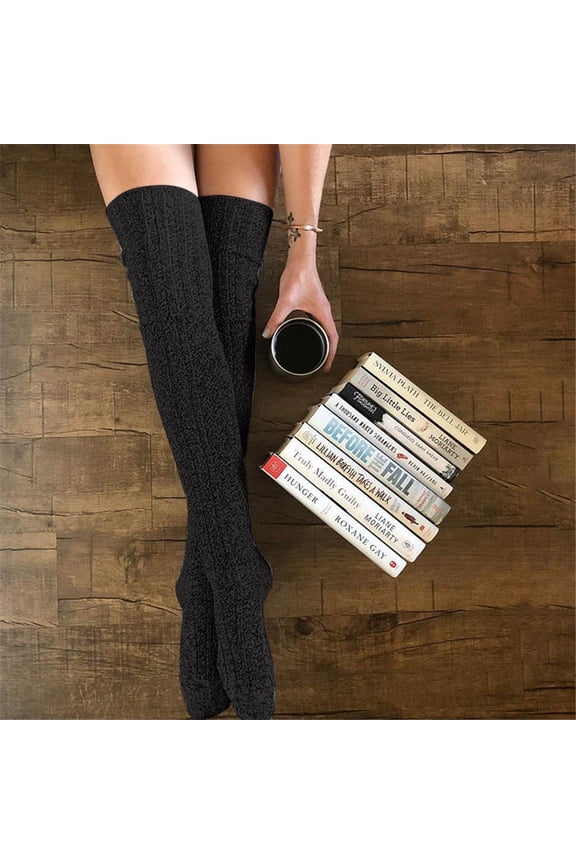 Girls Ladies Women Keep Warm Thigh High Over The Knee Socks Long Stockings Lace Knit Warm Stockings Suspenders for Women Knee High Pantyhose Christmas Stocking Large Knit Stocking Christmas Coral