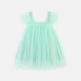 thumbnail image 1 of Baby Girl Tulle Dress A-Line Green Dress for Girls Sleeveless Princess Butterfly Wings Dresses for Girls Toddler Mardi Gras 4T, 1 of 5