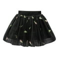 thumbnail image 1 of Girls Layered Tutus, Kids Dance Skirts Tiered Princess Skirt Fashion Embroider Short Skirts Sequin Tutus Skirt for Girls Black 5Y, 1 of 4