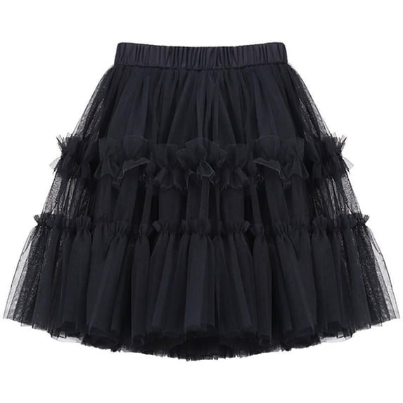 Girls Layered Tutus Skirt Elastic Waist Tulles Mesh Skirts for Birthday Party Daily Wear 13Y