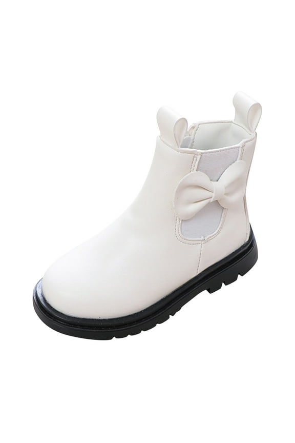 Girls Leather Boots Boots Shoes Waterproof Leather Girls Dress Shoes Size Short Boots Little Girls Riding Boots Non Fancy Shoes for Breathable Boots Rubber Boots Girls Toddler Girl Boot