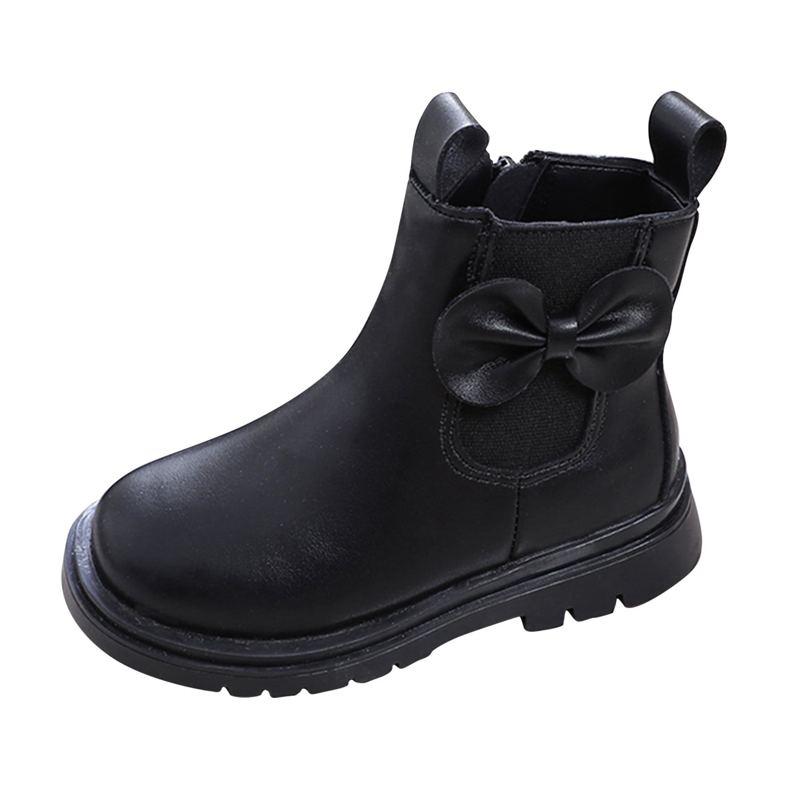 Girls Leather Boots Shoes Waterproof Leather Short Boots Non Slip