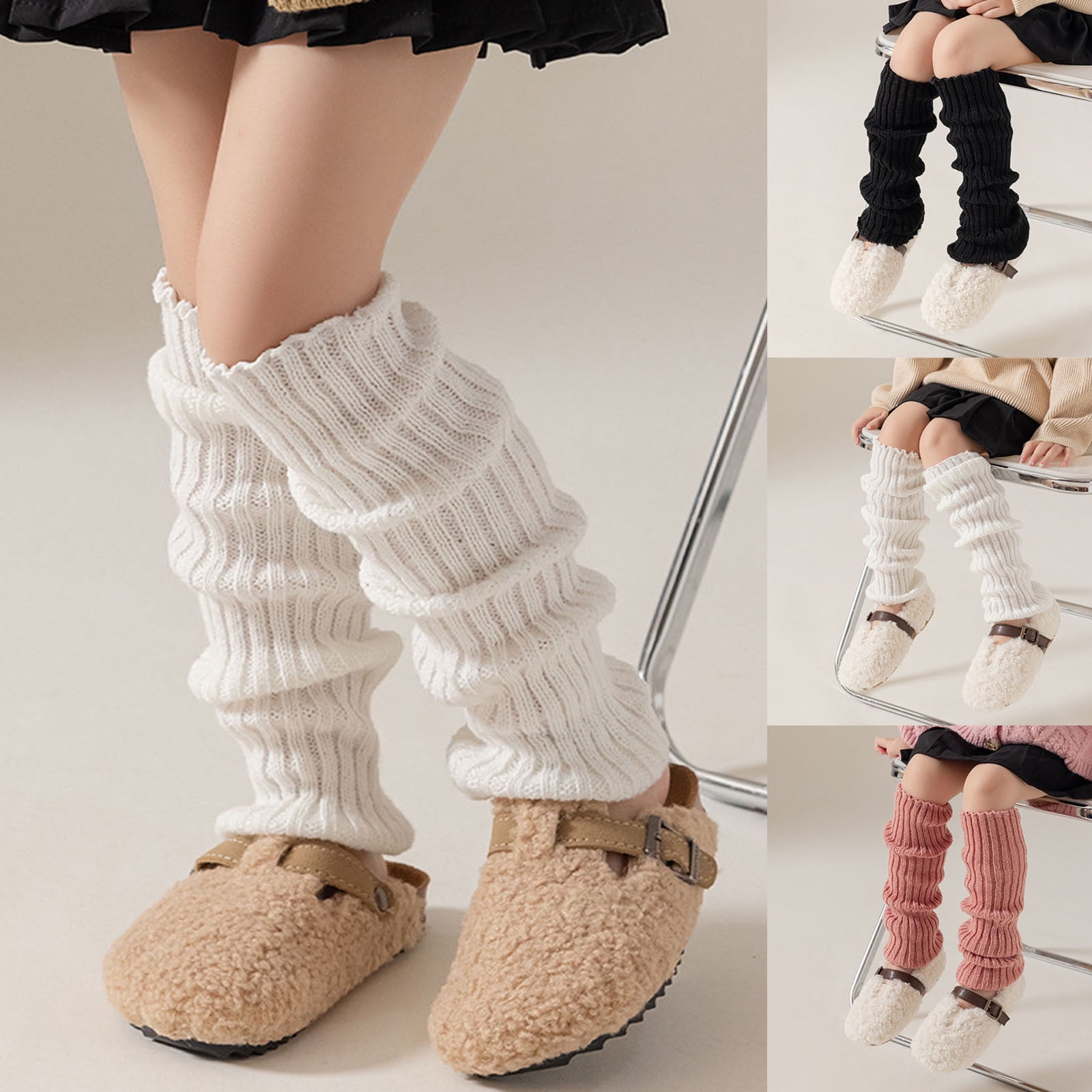 X5XE Women Snowflake Winter Warm Leg Warmers Knitt... - Vicedeal