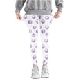 thumbnail image 1 of Girls Legging Size 6 High Waist Fashion Printed Skinny Stretchy Comfort Pants Cotton Lightweight Yoga Fall Toddler Outfits, Purple, 6 Years, 1 of 6