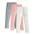 thumbnail image 1 of Girls Leggings 1/2/3-Pack Cotton Casual Stretch Pants Kids Dance Clothing Yoga and Ballet Tights for Toddler/ Little Girl/ Big Girl 3-12 Years, 1 of 9