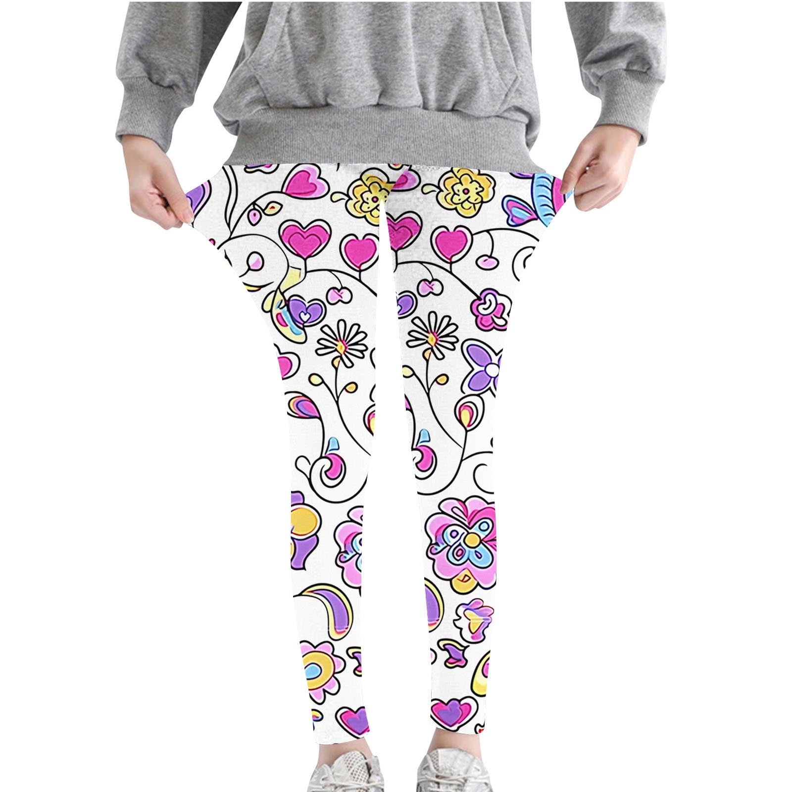 Clothing Girls Solid Full Length Cotton Basic Leggings Leggings Socks, Tights