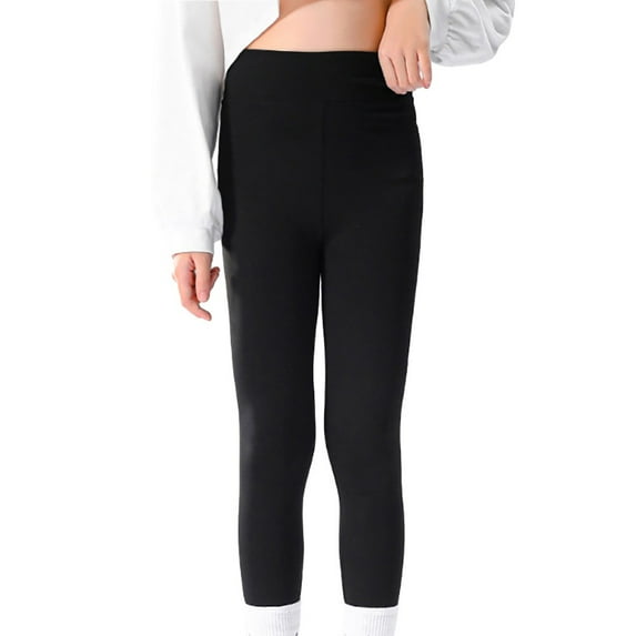 Girls Leggings Athletic Kids Dance Running Yoga Leggings Pants Active Tights Footless Pants 4-10T