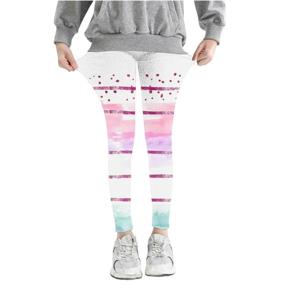 Girls Leggings New Girls Leggings Toddler Stretch Tights Pants Soft Tights Yoga Pants Kids Sleep Pants Warm Basic Trousers Girls' Warm Pull on Pants Pinky 7 Years