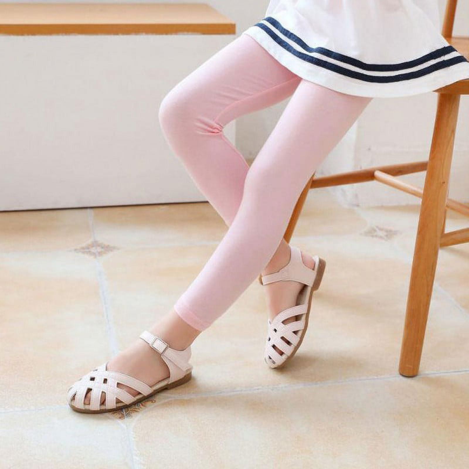 Girls Leggings Cotton Ankle Length Leggings Comfortable Stretchy Soft  Leggings School Uniform Pants for Girls 