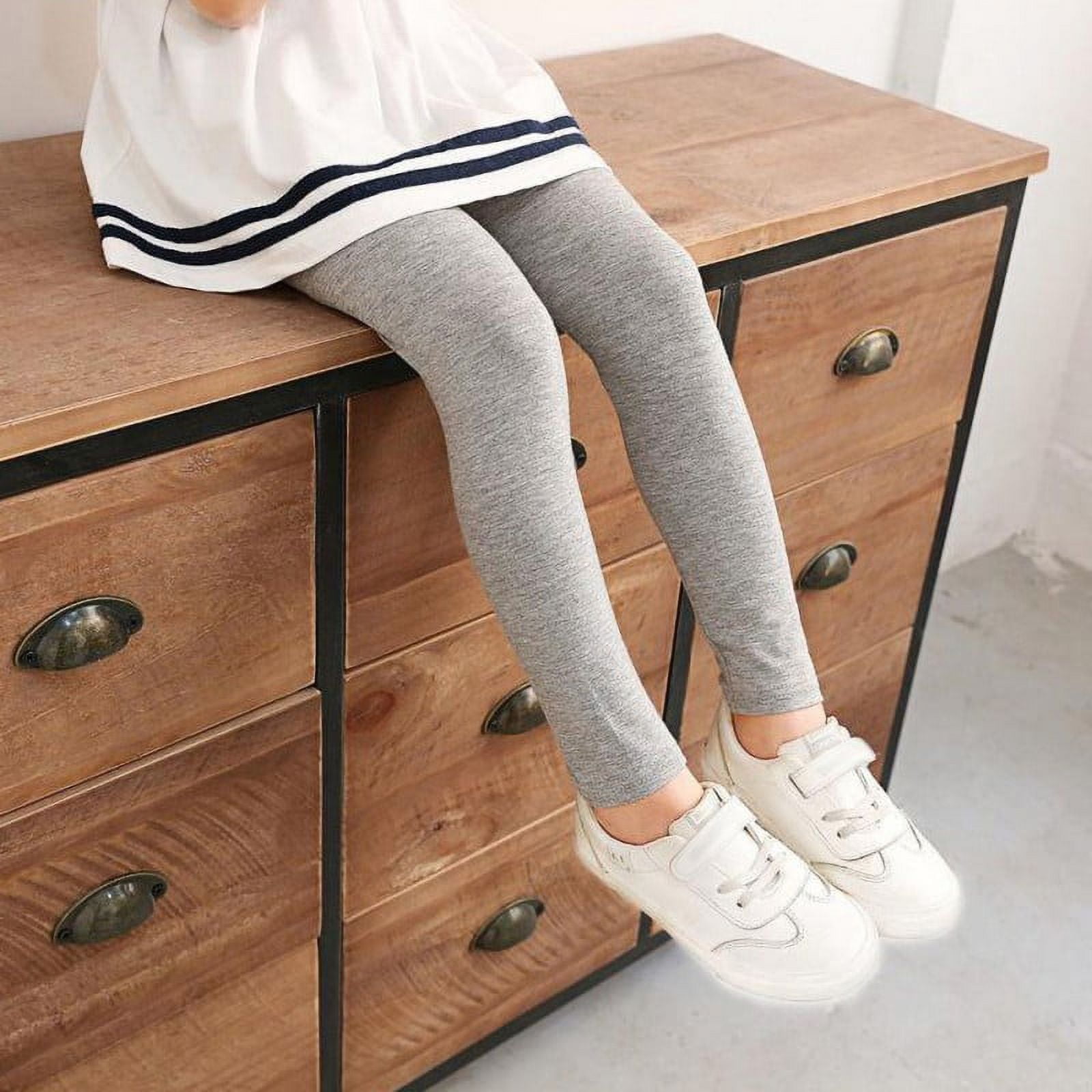 Girls Leggings Cotton Ankle Length Leggings Comfortable Stretchy Soft  Leggings School Uniform Pants for Girls 