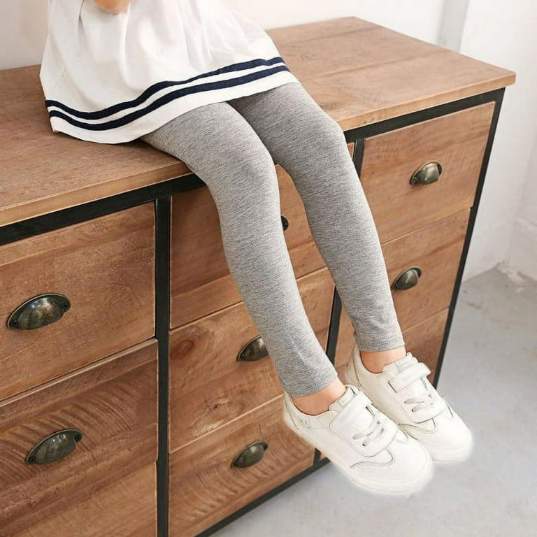 Girls Leggings Cotton Ankle Length Leggings Comfortable Stretchy Soft  Leggings School Uniform Pants for Girls