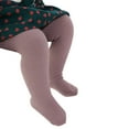 thumbnail image 1 of Girls Leggings Cotton Knit Soild Color Warm-Lined Toddler Pantyhose Stretchy Kids Stocking(S 0-3 Months,Purple), 1 of 4