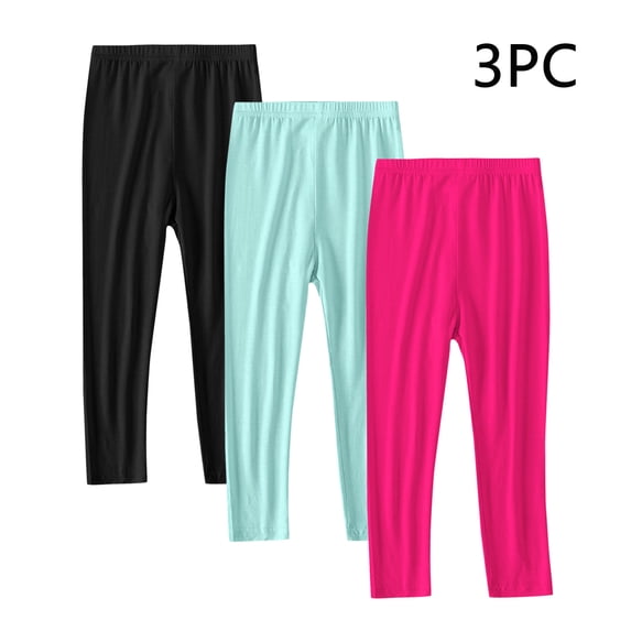 Girls Leggings Cotton Leggings for Girls Tween Full Length Stretchy Warm Tights Pants Cute Clothes for 2-13 Years