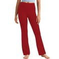 thumbnail image 1 of Girls Leggings Fashion Cute Sweet Elasticity Straight High Waisted Flare Trousers Solid Color Full Length Breathable Long Pant Red 3 Years, 1 of 9