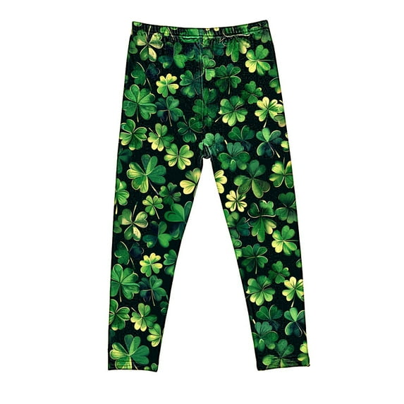 Girls Leggings For Outerwear St. Patrick's Day Printed Children's Pants