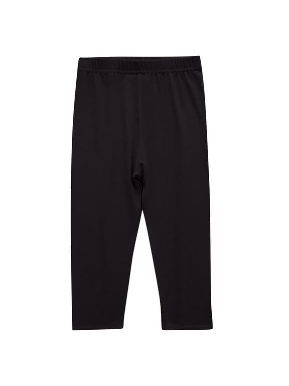Girls Leggings Full Length Kids School Cotton Pant Trouser Dance Yoga Running Tennis Gym Pants Kids Trousers Black 5-6 Years