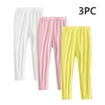 thumbnail image 1 of Girls Leggings High Waisted Yoga Workout Athletic Dance Running Pants 3 Packs Yellow 3-4 Years, 1 of 7
