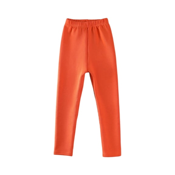 Girls Leggings Kids Pants Children Tights Casual Clothes for Teen Girl Orange 110