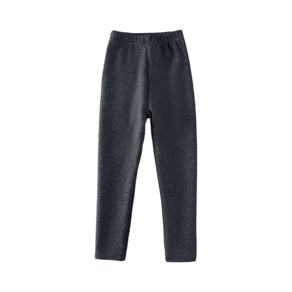 Girls Leggings Kids Winter Warm Leggings Thick Thermal Tights Pants Dark Gray 120
