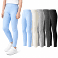 thumbnail image 1 of Girls Leggings Kids5 Pack Cotton Full‑Length Stretch Pants Basic Toddler Daily Wear 3T‑12, 1 of 7