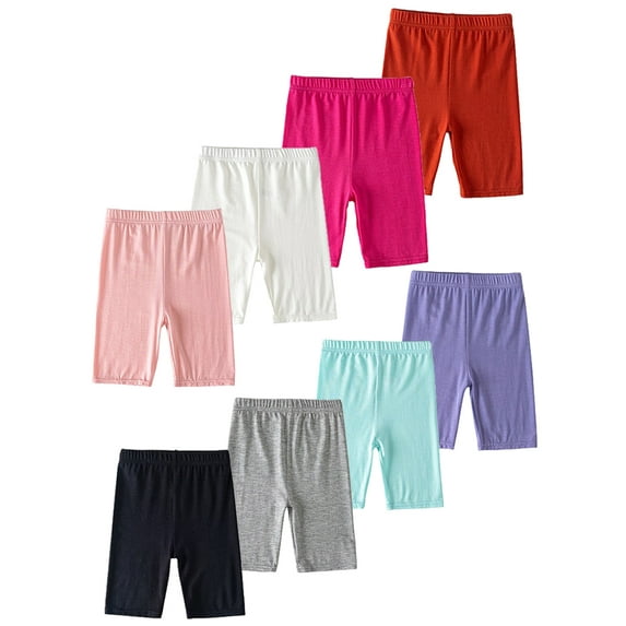 Girls Leggings Knee Length Basic Kids Thin Solid Athletic Yoga Capri Sport Dance Casual Leggings 3-10 Years