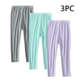 thumbnail image 1 of Girls Leggings Multipack - 3 Pack Soft Comfortable Athletic Leggings for Girls Gray 4-5 Years, 1 of 7