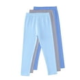 thumbnail image 1 of Girls' Leggings Multipacks, 3 Pack Soft Cotton Elastic High Waist Stretch Leggings Long Pants Solid Jeggings (4-5Years, 3PCS-F), 1 of 2