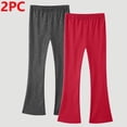 thumbnail image 1 of Girls Leggings New 2 Pack Girls Flare Leggings High Waist Lightweight Pants Kids Cotton Casual Clothes for Teen Girl White 12 Years, 1 of 3